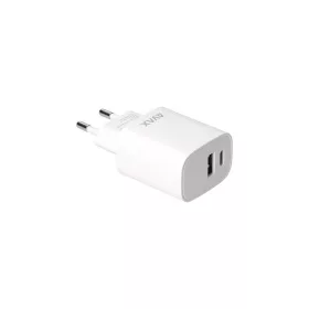   Hálózati töltő, USB-A + USB-C, 20W, AVAX "CH320 Speedy", fehér