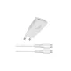 Hálózati töltő + USB-C - USB-C kábel, 1,5 m,  AVAX "CH6413", fehér