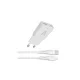 Hálózati töltő + USB-C - Lightning (Apple) kábel,  AVAX "CH6414", fehér