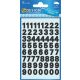 Matrica, számok, 0-9, AVERY ZWECKFORM, fekete, 120 matrica/csomag