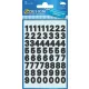 Matrica, számok, 0-9, AVERY ZWECKFORM, fekete, 120 matrica/csomag