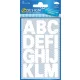 Matrica, betűk, A-Z, AVERY ZWECKFORM, fehér, 28 matrica/csomag