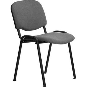   Tárgyalószék, szövetborítás, fekete fémváz, "Felicia", fekete-szürke