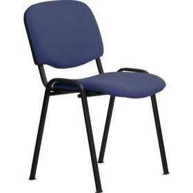   Tárgyalószék, szövetborítás, fekete fémváz, "Felicia", kék