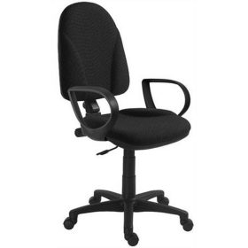   Irodai forgószék, szövetborítás, fekete lábkereszt, karfával, "1080", fekete