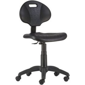   Munkaszék, gázliftes, háttámlás, műanyag ülőfelület és támla, "1290", fekete