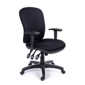   Irodai szék, állítható karfával, fekete gyöngyszövet-borítás, fekete lábkereszt, MAYAH "Su...