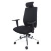   Irodai szék, állítható karfával, exkluzív fekete szövetborítás, MAYAH "Air"
