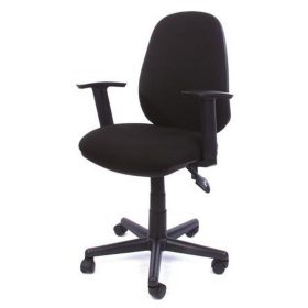   Irodai szék, állítható karfával, fekete szövetborítás, MAYAH "Smile"
