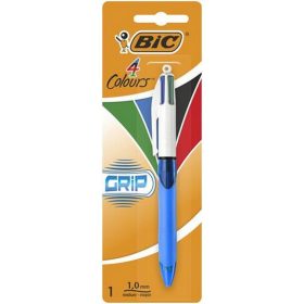   Golyóstoll, 0,32 mm, nyomógombos, négyszínű, BIC "4 Colours Grip Original"