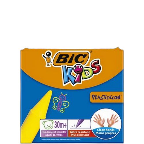 Zsírkréta, BIC KIDS "PlastiDecor", 12 különböző szín