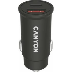   Autós töltő, USB-C/USB-A, QC 3.0 18W, PD 30W, CANYON "C-20B03"