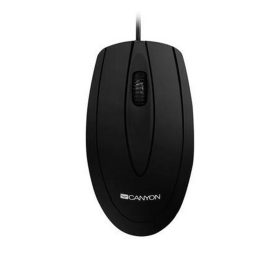   Egér, vezetékes, optikai, USB, CANYON "CM-1", fekete
