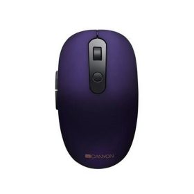   Egér, vezeték nélküli, BT, optikai, USB, CANYON "MW-9", lila