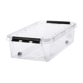   Műanyag tárolódoboz, 31 liter, fekete fogantyúkkal és görgőkkel, SMARTSTORE "Classic 35", ...