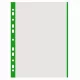 Genotherm, lefűzhető, színes szélű, A4, 40 mikron, narancsos felület, DONAU, zöld