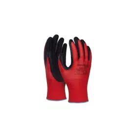   Védőkesztyű, latex, DONAU "Safety", 9/L méret, piros