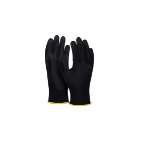   Szerelőkesztyű, PU, DONAU "Safety", 8/M méret, fekete