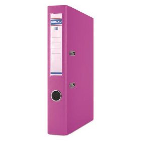   Iratrendező, 50 mm, A4, PP/karton, DONAU "Szivárvány", rózsaszín