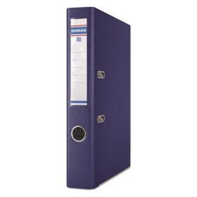   Iratrendező, 50 mm, A4, PP, élvédő sínnel, DONAU "Premium", sötétkék