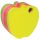 Öntapadó jegyzettömb, alma alakú, 400 lap, DONAU, vegyes neon színek