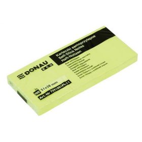   Öntapadó jegyzettömb, 38x51mm, 3x100 lap, DONAU "ECO", sárga