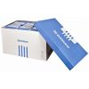   Archiválókonténer, levehető tető, 545x363x317 mm, karton, DONAU, kék-fehér