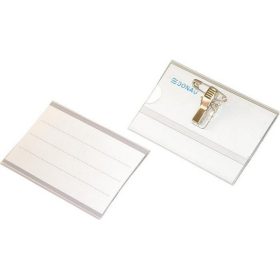 Névkitűző, csíptetővel és tűvel, 88x54 mm, DONAU