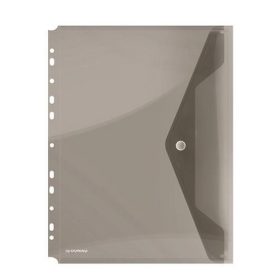   Irattartó tasak, A4, PP, patentos, lefűzhető, DONAU, füstszínű