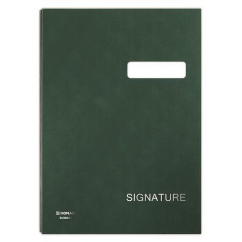 Aláírókönyv, A4, 20 rekeszes, karton, DONAU, zöld