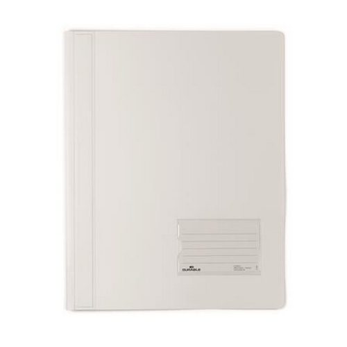 Gyorsfűző, A4, extra erős, DURABLE "DURALUX®", áttetsző fehér