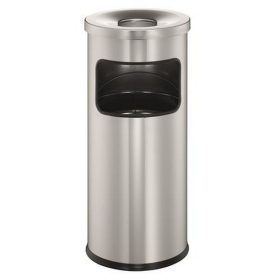   Tűzálló szemetes, kerek, hamutartóval, DURABLE "Safe", ezüst