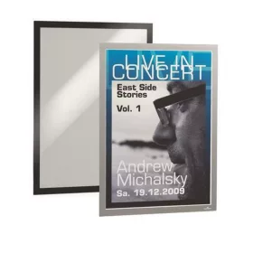   Infokeret, A3, öntapadó háttal, mágneses előlappal, DURABLE "DURAFRAME", ezüst