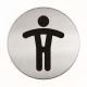 Információs piktogram, öntapadó, DURABLE "Férfi WC"