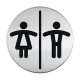 Információs piktogram, öntapadó, DURABLE "Női-Férfi WC"