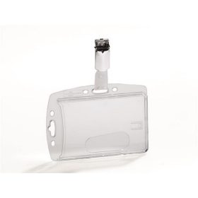   Azonosítókártya-tartó, akril, zárt, csíptetővel, DURABLE