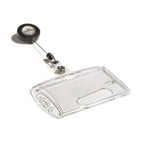   Azonosítókártya-tartó, kihúzható, akril, zárt, DURABLE