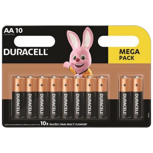 Elem, AA ceruza, 10 db, DURACELL "Basic"