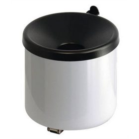 Fali hamutartó, acél, VEPA BINS, fehér-fekete