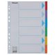Regiszter, karton, A4, 6 részes, írható előlappal, ESSELTE "Standard", színes