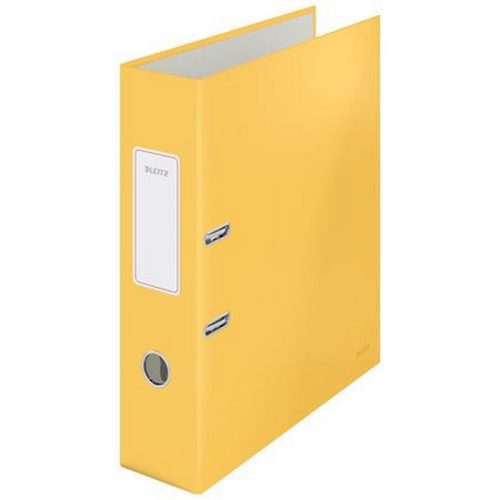 Iratrendező, 80 mm, A4, karton, 180°, LEITZ "Cosy Soft Touch", melegsárga