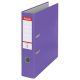 Iratrendező, 75 mm, A4, PP/karton, élvédő sínnel, ESSELTE "Economy", lila