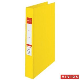   Gyűrűs könyv, 2 gyűrű, 42 mm, A4, PP, ESSELTE "Standard", Vivida sárga