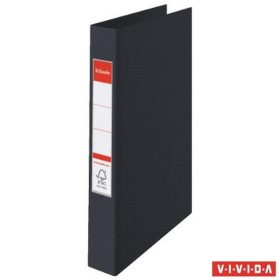   Gyűrűs könyv, 2 gyűrű, 42 mm, A4, PP, ESSELTE "Standard", Vivida fekete