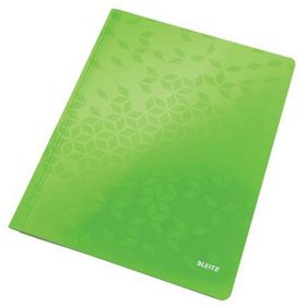   Gyorsfűző, laminált karton, A4, LEITZ "Wow", zöld