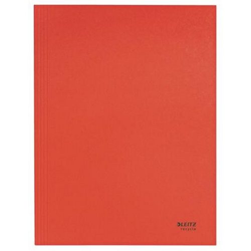 Pólyás dosszié, karton, A4, LEITZ "Recycle", piros