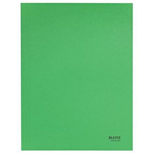 Pólyás dosszié, karton, A4, LEITZ "Recycle", zöld