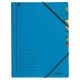 Gumis mappa, karton, A4, regiszteres, 7 részes, LEITZ, kék