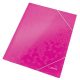 Gumis mappa, 15 mm, karton, A4, LEITZ "Wow", rózsaszín