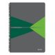Spirálfüzet, A4, vonalas, 90 lap, PP borító, LEITZ "Office", szürke-zöld